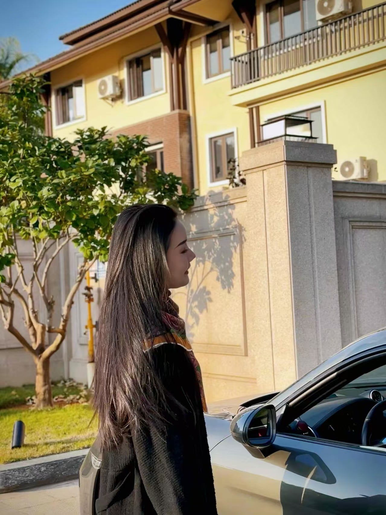 20%Silk 80%Wool Women's Scarf 2 Side Floral Printed 90x90cm Splendid by Chung Siu Yau PQ37