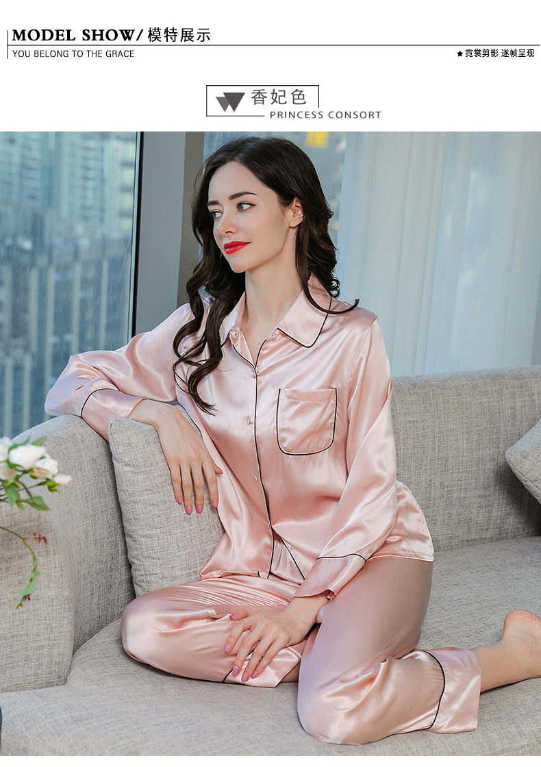 Women's 100%Silk Pajamas 2pcs Set XM-80