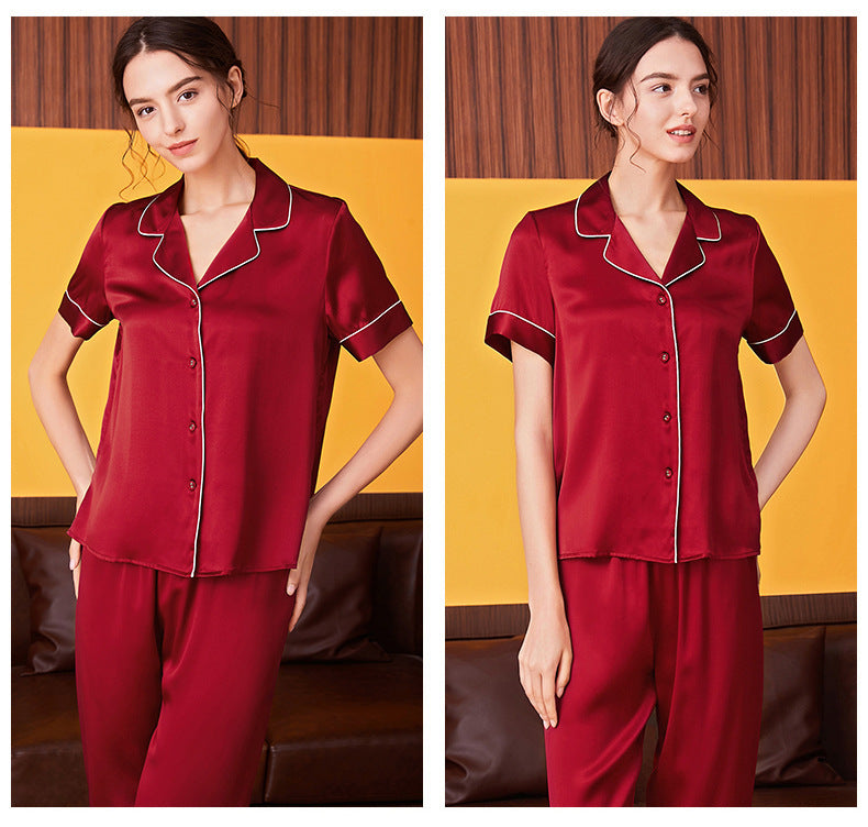 Women's 100%Silk Pajamas Set XM-71