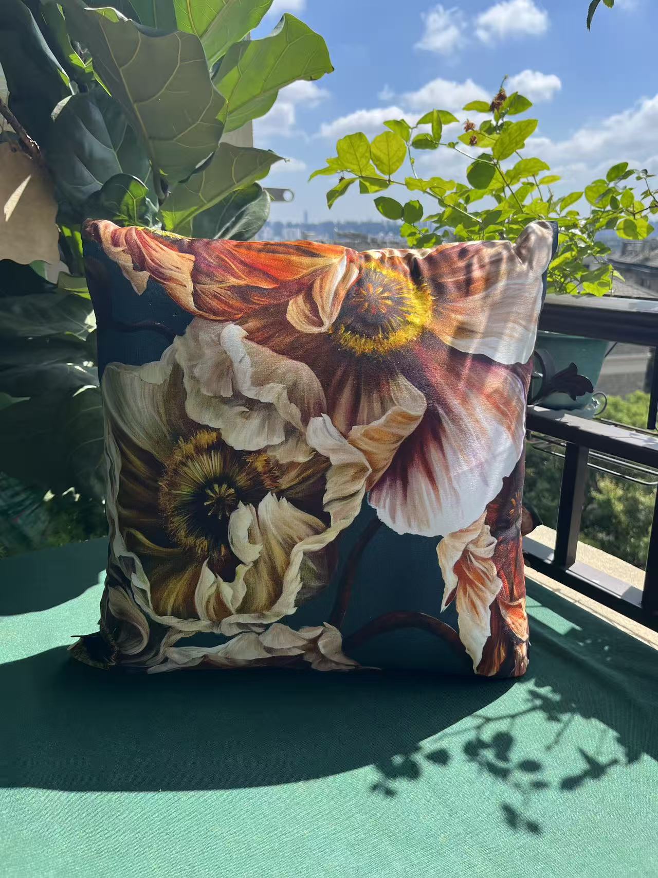 22 Momme Grade 6A Mulberry Silk Cushion Cover Throw Pillowcase PQ19 Puppy Designed by Anastasie 17.7"x17.7"