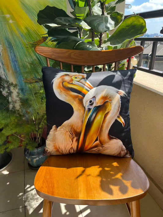 22 Momme Grade 6A Mulberry Silk Cushion Cover Throw Pillowcase PQ18 Dating Designed by Anastasie 17.7"x17.7"