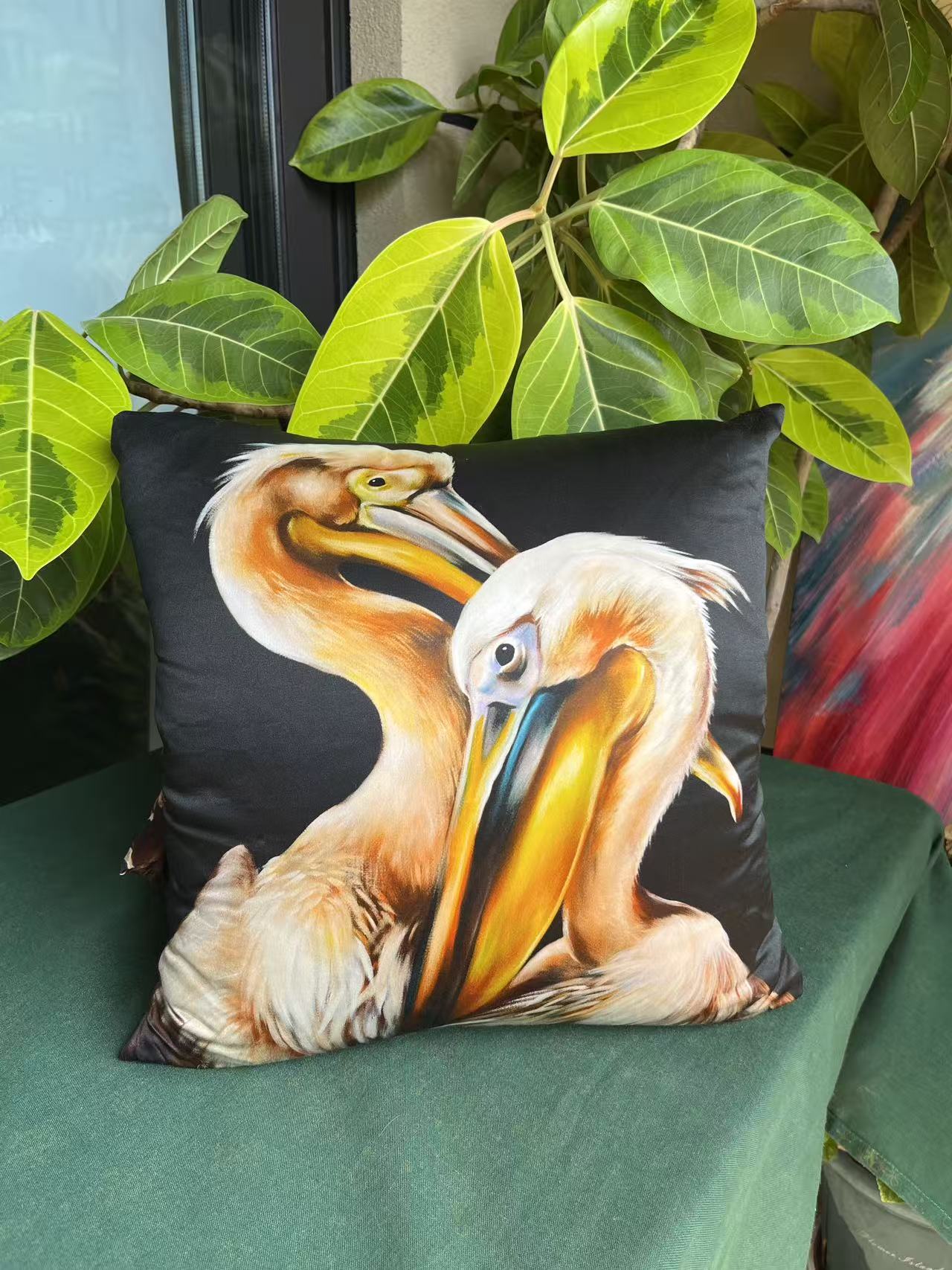 22 Momme Grade 6A Mulberry Silk Cushion Cover Throw Pillowcase PQ18 Dating Designed by Anastasie 17.7"x17.7"