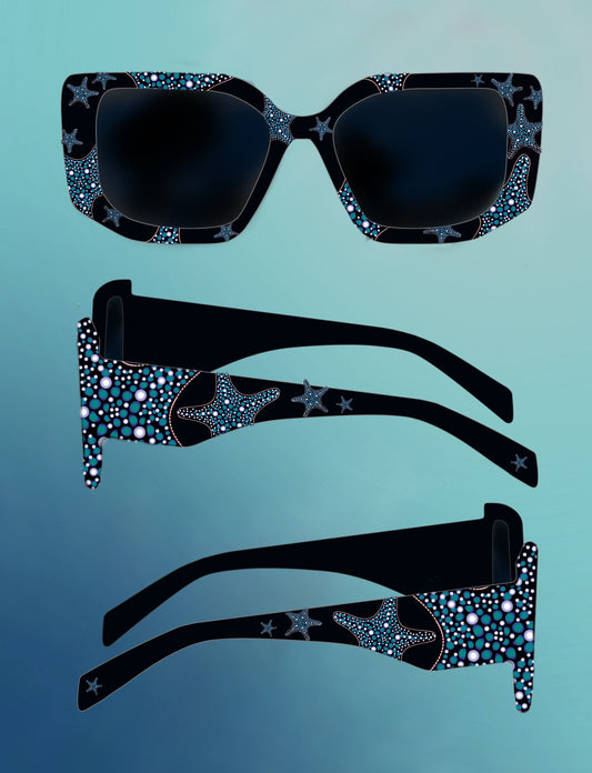 Starfish Sunglasses for Women/Men Designed by Julia Charlott PQ56