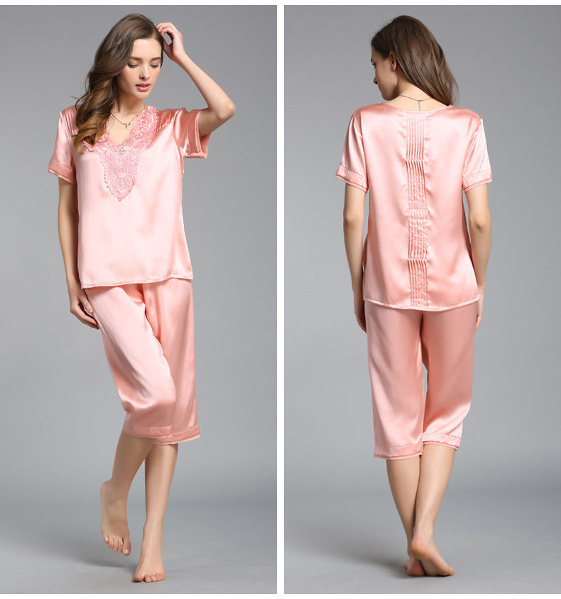 Women's 100%Silk Pajamas Set XM-74