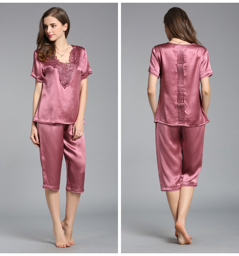 Women's 100%Silk Pajamas Set XM-74