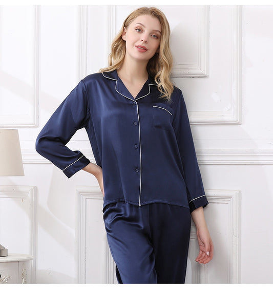 19MM Women's 100%Silk Pajamas 2pcs Set XM-75