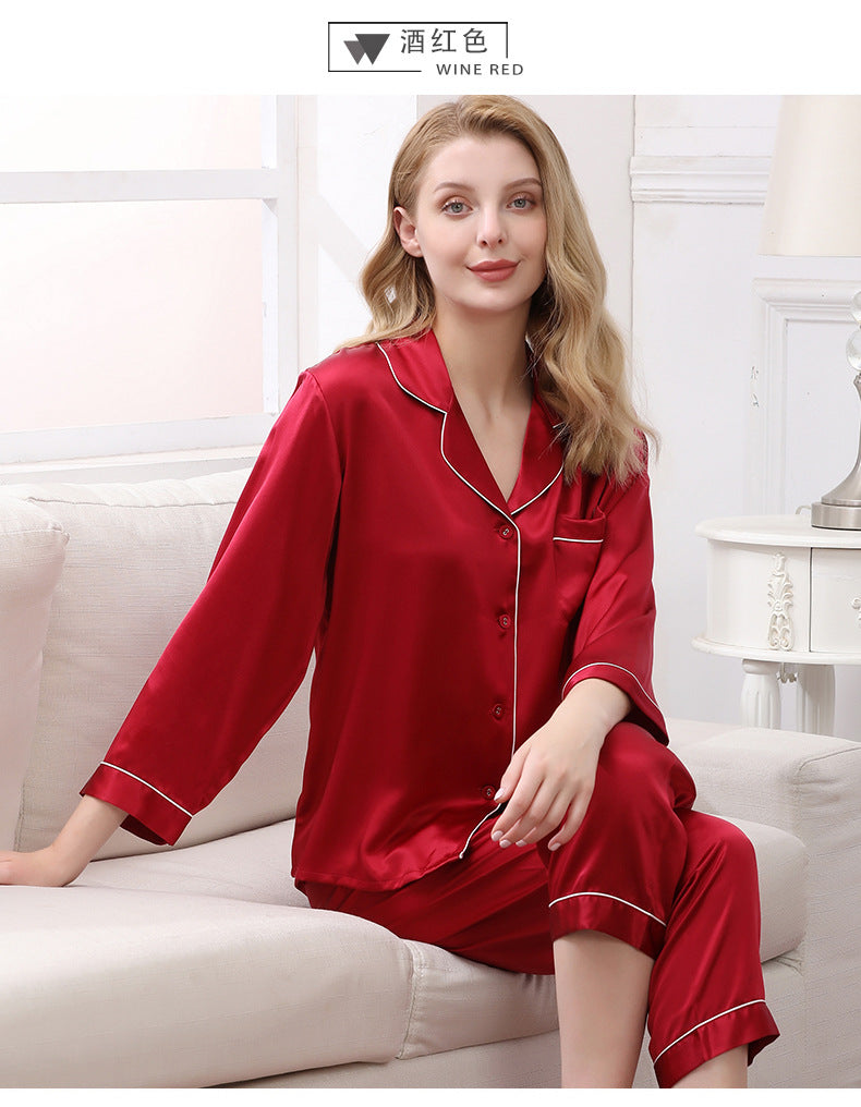 19MM Women's 100%Silk Pajamas 2pcs Set XM-75