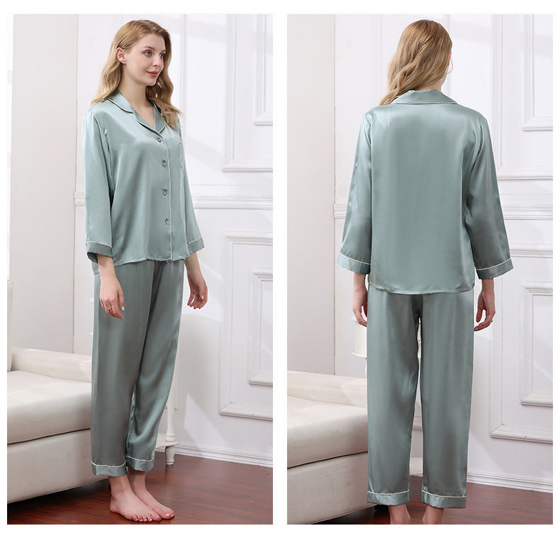 19MM Women's 100%Silk Pajamas 2pcs Set XM-75