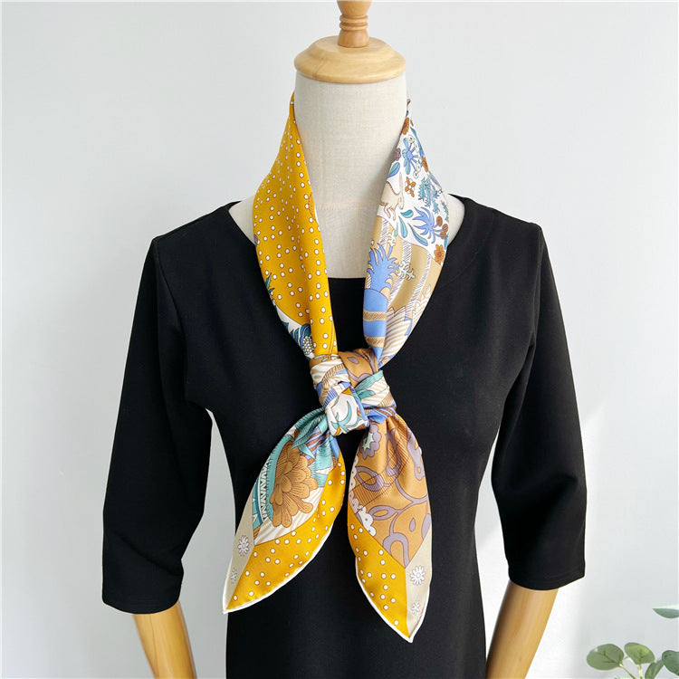 100%Silk 14MM Twill Printed Scarf 90*90cm CY-106