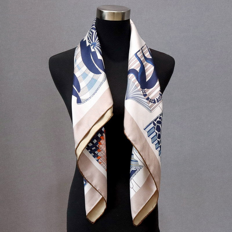 100%Silk Scarves Twill 18MM Double Side Printed 90*90cm Silk Scarf BG-162