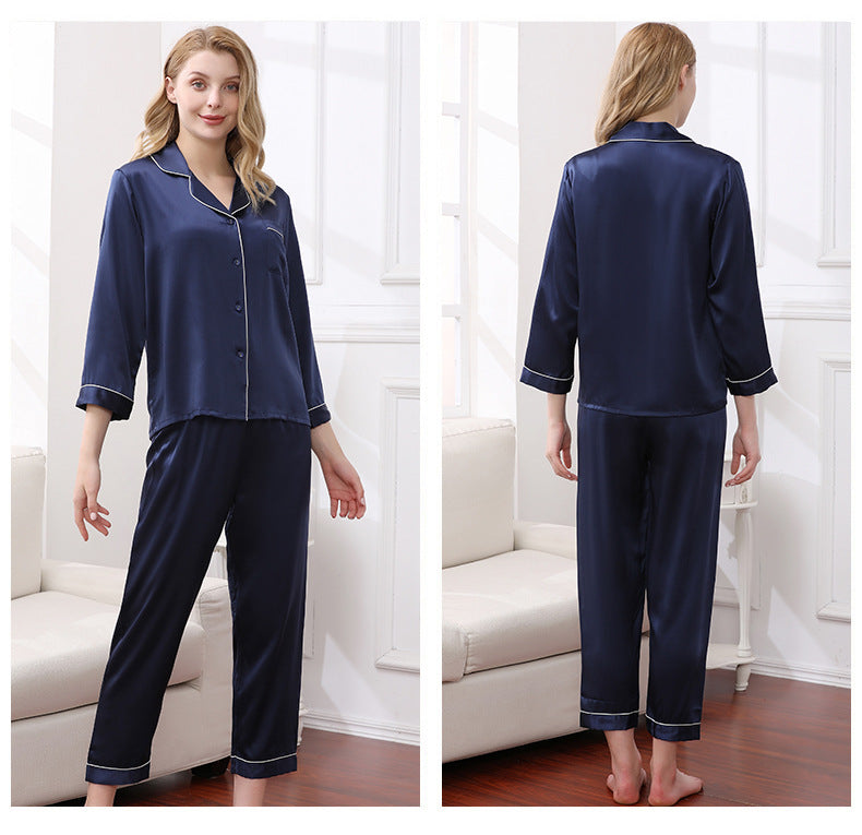 19MM Women's 100%Silk Pajamas 2pcs Set XM-75