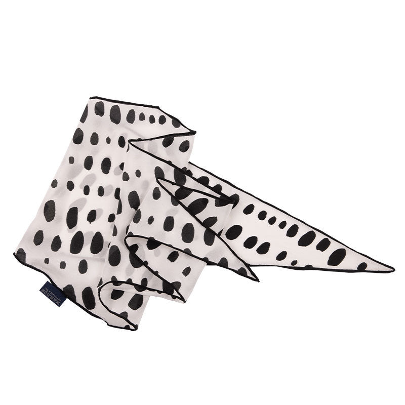 Polka Dot Printed 100%Silk Women's Scarves 30x111cm BF-196