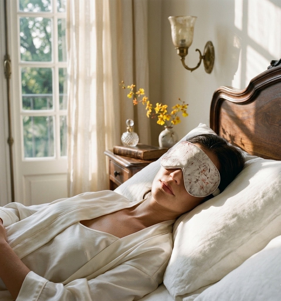 100%Silk Eyeshield Women's Silk Eye Mask 20.5X11CM Day Dream by Leemons PQ20