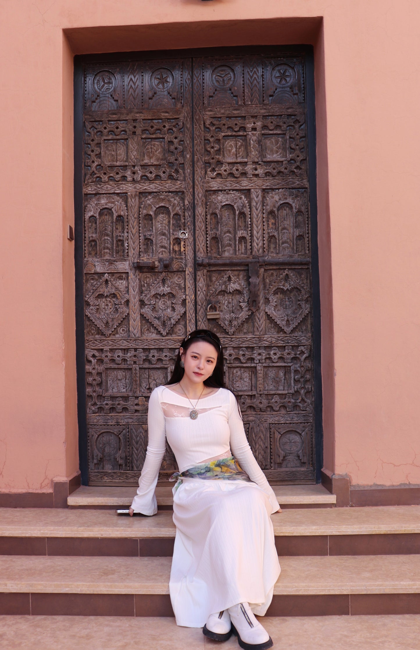 100%Silk Chiffon's Scarf Women's Summer Scarf 70X70CM Song Without Words by Chung Siu Yau PQ29