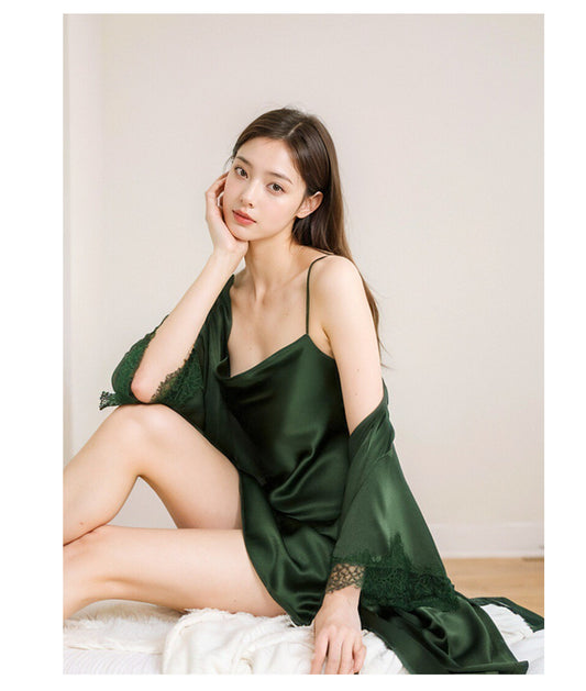 100%Silk Pajamas Women's 19MM Silk Robe 1pc TB-160