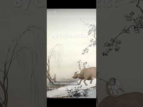 A Child is Herding Cattle by China Artist Wang Zhiwei AWZW02