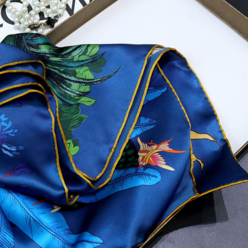 Women's 100%Silk Printed Scarf 140*140cm BG-148