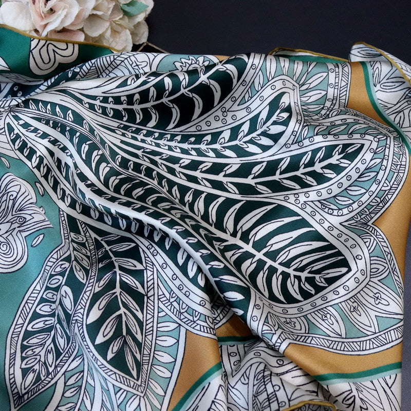 Women's 100%Silk Printed Scarf 140*140cm BG-142